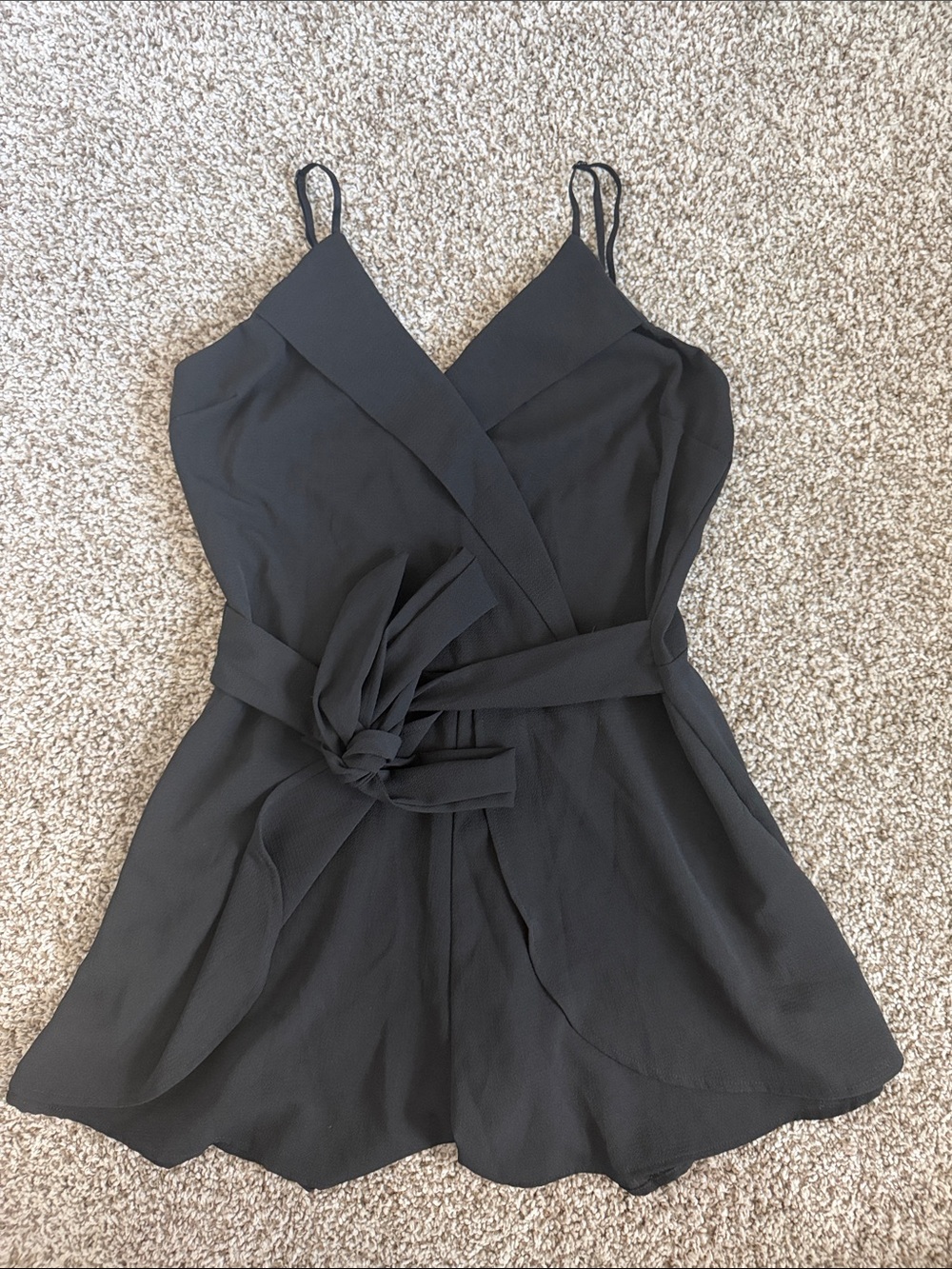 NWOT Fashion Nova Black Spaghetti Strap short Romper
